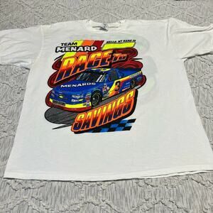 1990's Team Menard "Race to Savings" Graphic T-Shirt Size XL Unisex